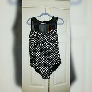 Polka dot swim suit